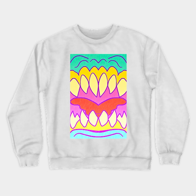 Chomps fanged neon mask 3 Crewneck Sweatshirt by KO-of-the-self